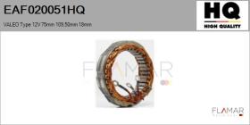 HQ EAF020051HQ - ESTATOR NUEVO VALEO Type 12V 75,00mm 109,50mm 18,00mm