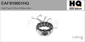 HQ EAF810051HQ - ESTATOR NUEVO VALEO Type 12V 75,00mm 109,50mm 18,00mm