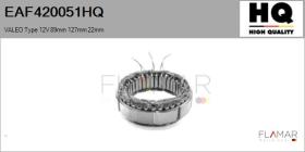 HQ EAF420051HQ - ESTATOR NUEVO VALEO Type 12V 89,00mm 127,00mm 22,00mm
