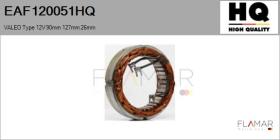 HQ EAF120051HQ - ESTATOR NUEVO VALEO Type 12V 90,00mm 127,00mm 26,00mm