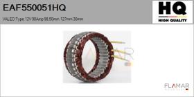 HQ EAF550051HQ - ESTATOR NUEVO VALEO Type 12V 90Amp 98,50mm 127,00mm 30,00mm