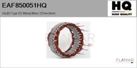 HQ EAF850051HQ - ESTATOR NUEVO VALEO Type 12V 90Amp 99,00mm 127,00mm 24,00mm