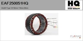 HQ EAF250051HQ - ESTATOR NUEVO VALEO Type 12V 92,00mm 118,00mm 29,00mm