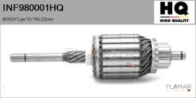 HQ INF980001HQ - INDUCIDO NUEVO BOSCH Type 12V 19G 232,00mm