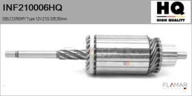 HQ INF210006HQ - INDUCIDO NUEVO DELCOREMY Type 12V 21G 335,50mm