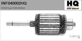 HQ INF040002HQ - INDUCIDO NUEVO HITACHI Type 12V 29G 186,50mm