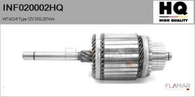 HQ INF020002HQ - INDUCIDO NUEVO HITACHI Type 12V 33G 207,00mm