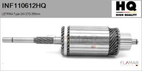 HQ INF110612HQ - INDUCIDO NUEVO LETRIKA Type 24V 27G 355,00mm