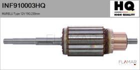 HQ INF910003HQ - INDUCIDO NUEVO MARELLI Type 12V 19G 230,00mm