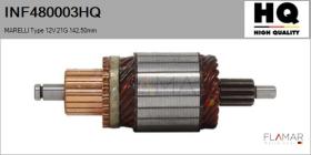 HQ INF480003HQ - INDUCIDO NUEVO MARELLI Type 12V 21G 142,50mm