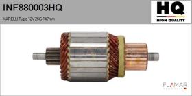 HQ INF880003HQ - INDUCIDO NUEVO MARELLI Type 12V 25G 147,00mm