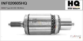 HQ INF020605HQ - INDUCIDO NUEVO NIKKO Type 24V 23G 186,50mm