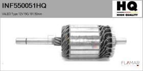 HQ INF550051HQ - INDUCIDO NUEVO VALEO Type 12V 19G 191,50mm