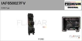 FORD-VOLVO-SAAB IAF650027FV - Interruptor, elevalunas