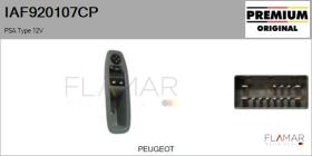 PSA IAF920107CP - Interruptor, elevalunas