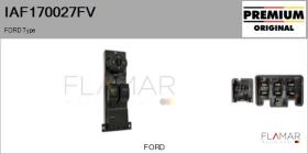 FORD-VOLVO-SAAB IAF170027FV - Interruptor, elevalunas