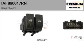 RENAULT NISSAN IAF890017RN - Interruptor, elevalunas