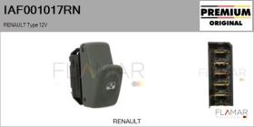 RENAULT NISSAN IAF001017RN - Interruptor, elevalunas