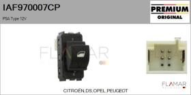 PSA IAF970007CP - Interruptor, elevalunas