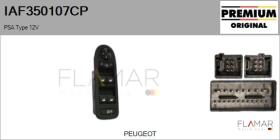 PSA IAF350107CP - Interruptor, elevalunas