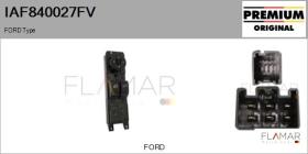 FORD-VOLVO-SAAB IAF840027FV - Interruptor, elevalunas