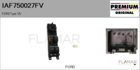 FORD-VOLVO-SAAB IAF750027FV - Interruptor, elevalunas