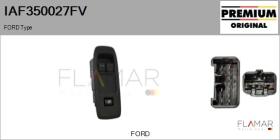 FORD-VOLVO-SAAB IAF350027FV - Interruptor, elevalunas