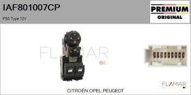 PSA IAF801007CP - Interruptor, elevalunas