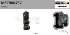 FORD-VOLVO-SAAB IAF970027FV - Interruptor, elevalunas