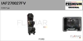 FORD-VOLVO-SAAB IAF270027FV - Interruptor, elevalunas