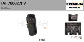 FORD-VOLVO-SAAB IAF760027FV - Interruptor, elevalunas