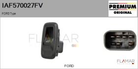 FORD-VOLVO-SAAB IAF570027FV - Interruptor, elevalunas