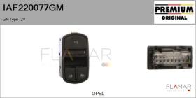 GM IAF220077GM - Interruptor, elevalunas