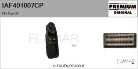 PSA IAF401007CP - Interruptor, elevalunas