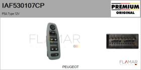 PSA IAF530107CP - Interruptor, elevalunas