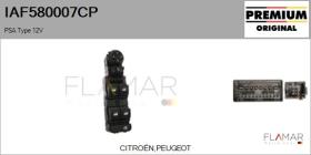 PSA IAF580007CP - Interruptor, elevalunas