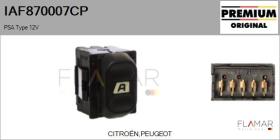 PSA IAF870007CP - Interruptor, elevalunas