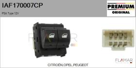 PSA IAF170007CP - Interruptor, elevalunas