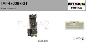 HYUNDAI-KIA IAF470087KH - Interruptor, elevalunas