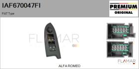 FIAT IAF670047FI - Interruptor, elevalunas FIAT Type