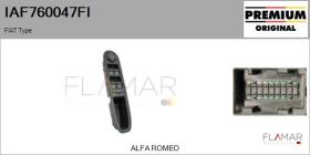 FIAT IAF760047FI - Interruptor, elevalunas FIAT Type