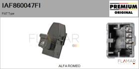 FIAT IAF860047FI - Interruptor, elevalunas FIAT Type