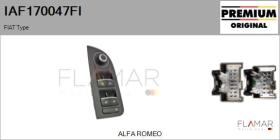 FIAT IAF170047FI - Interruptor, elevalunas FIAT Type