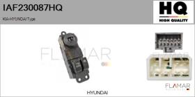 HQ IAF230087HQ - Interruptor, elevalunas HYUNDAI Type