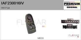 IVECO IAF230016IV - Interruptor, elevalunas IVECO Type