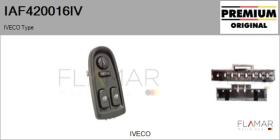 IVECO IAF420016IV - Interruptor, elevalunas IVECO Type