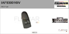 IVECO IAF930016IV - Interruptor, elevalunas IVECO Type