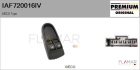 IVECO IAF720016IV - Interruptor, elevalunas IVECO Type