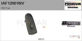 IVECO IAF120016IV - Interruptor, elevalunas IVECO Type