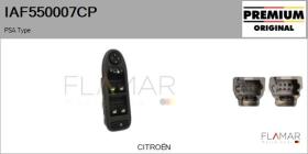 PSA IAF550007CP - Interruptor, elevalunas PSA Type